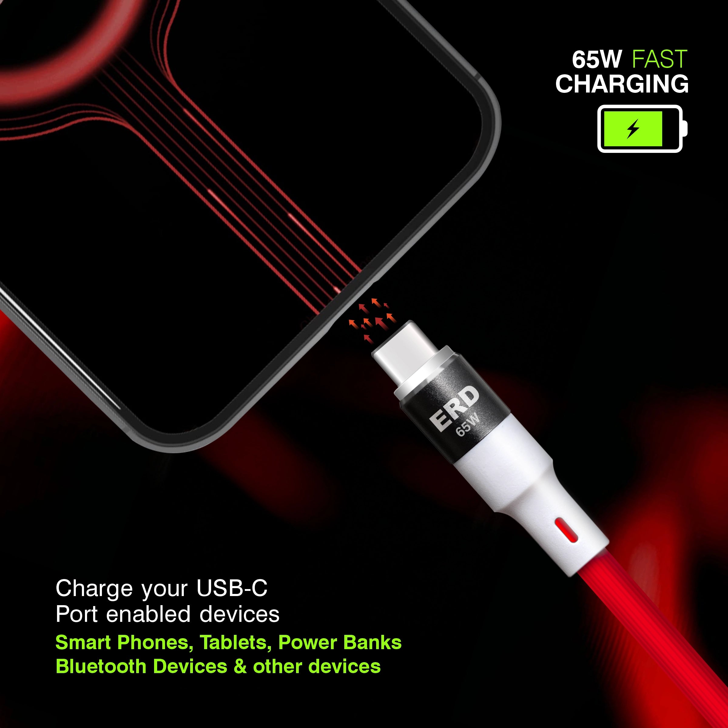 ERD UC-121 USB-C TO C Metal Data Cable